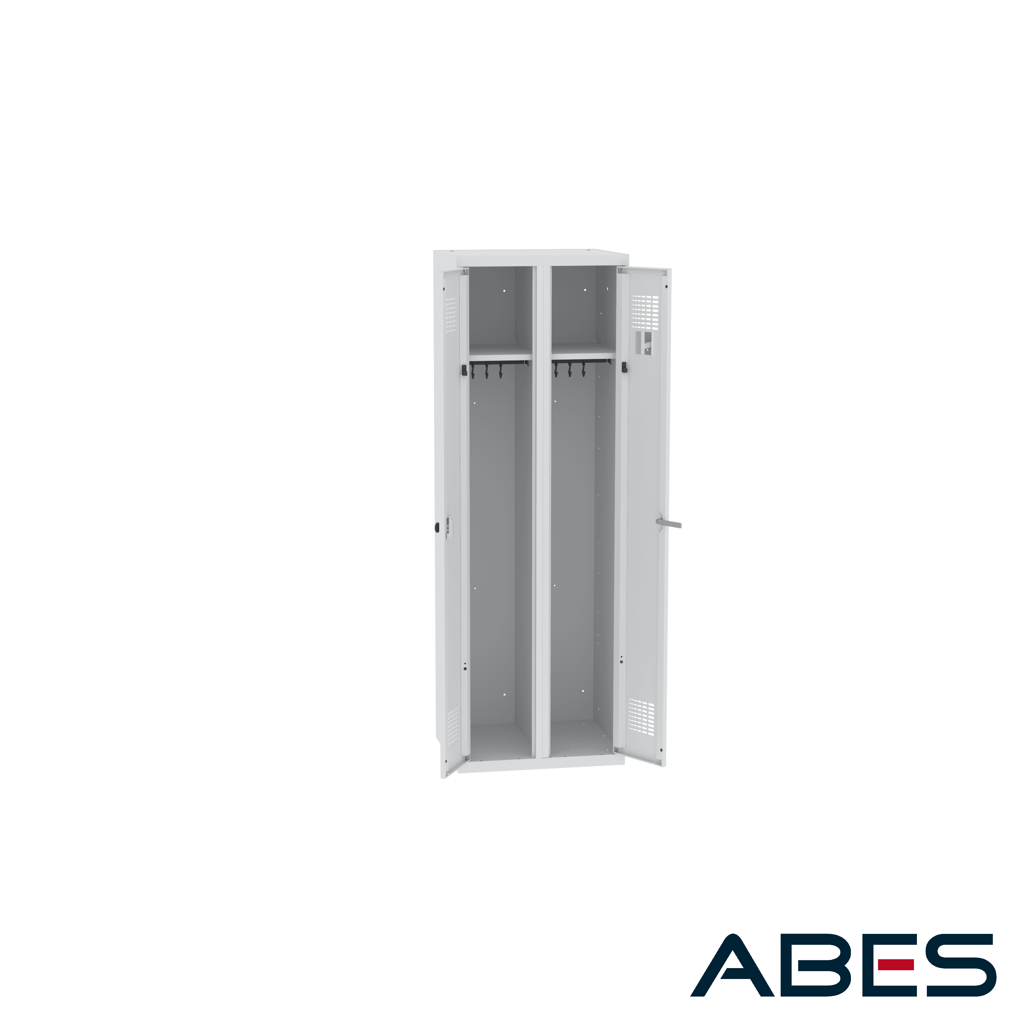 Szafka na ubrania bhp WZD 320 dwudrzwiowa szara.