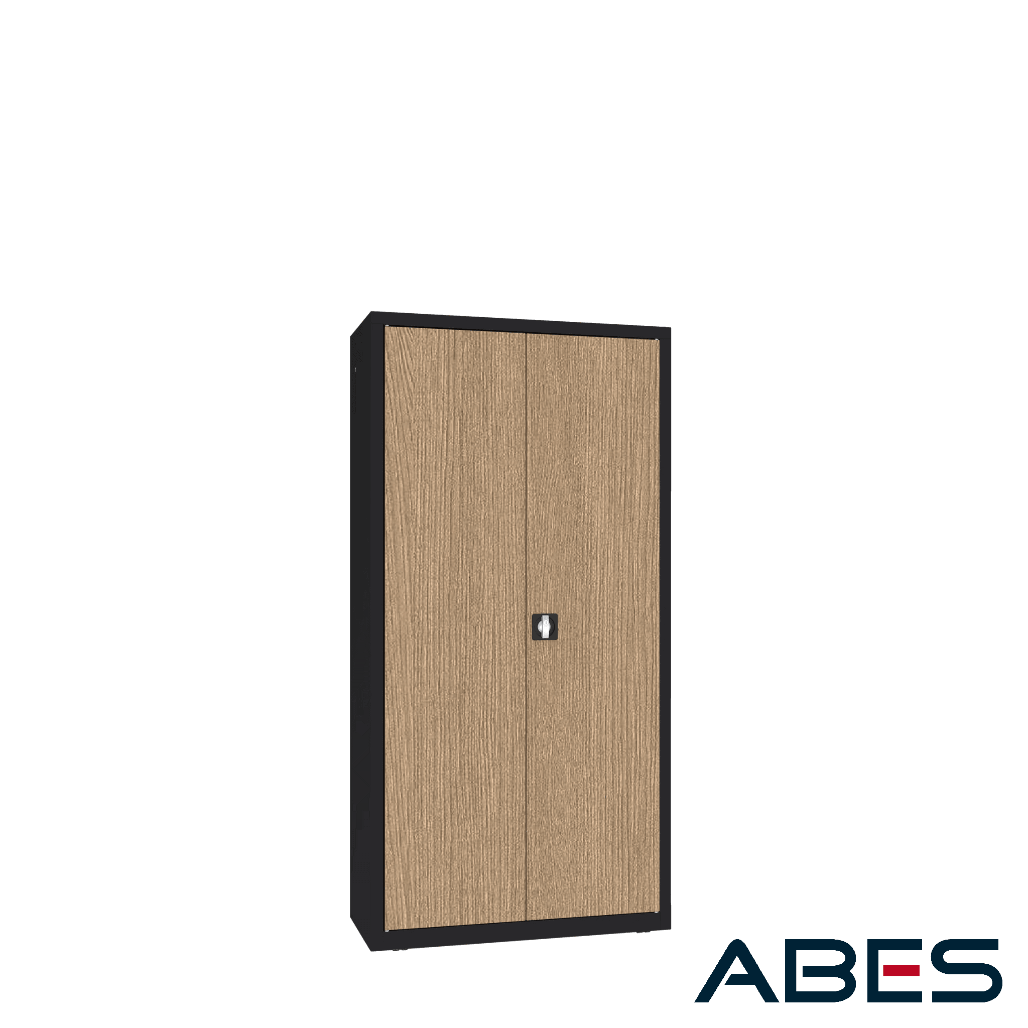 szafa sbm 203 m lx ral 9005 z drzwiami w okleinie dąb malow