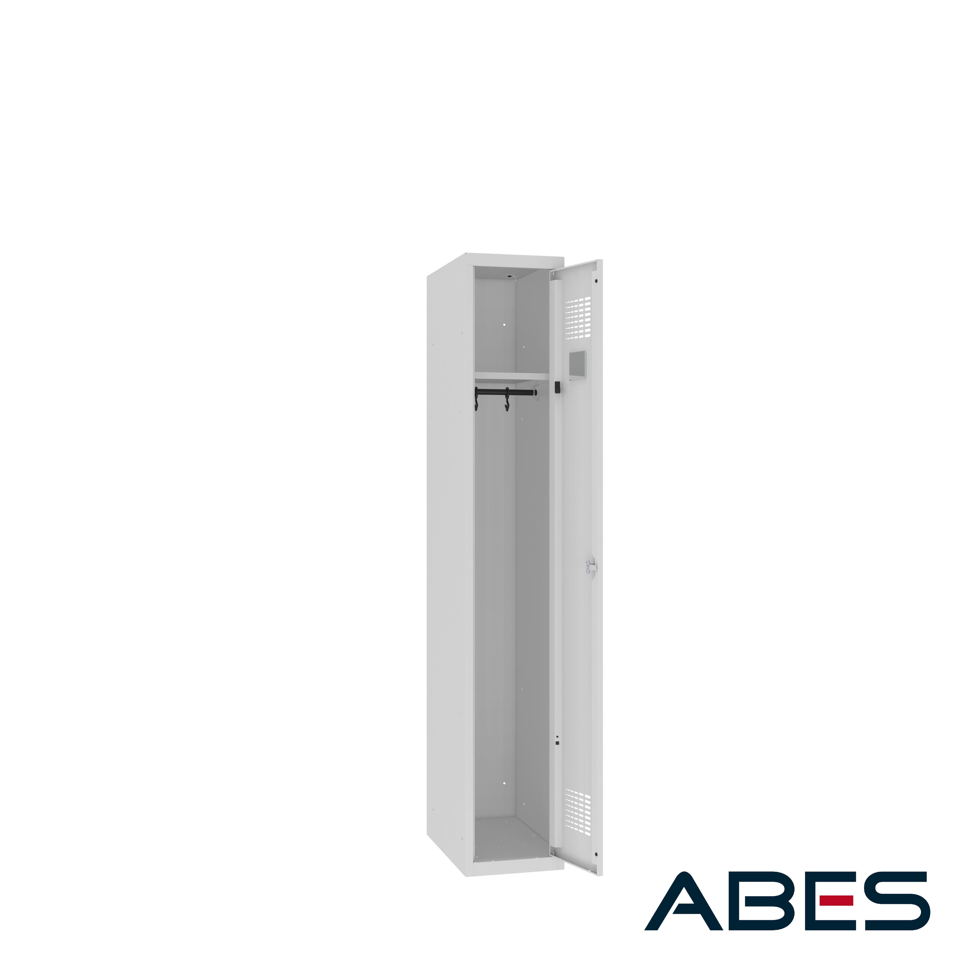 Szafka metalowa pojedyncza SUM 310 W ST, ZAMEK 1 PKT ABES - OTWARTA