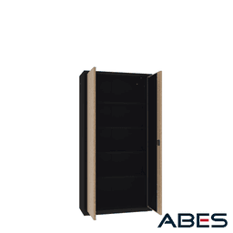 wyposażenie dodatkowe szafa sbm 203 m lx ral 9005 z drzwiami laminat dąb malow