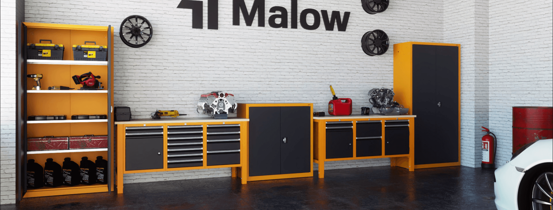 Szafa MSW z półkami - warsztat Malow
