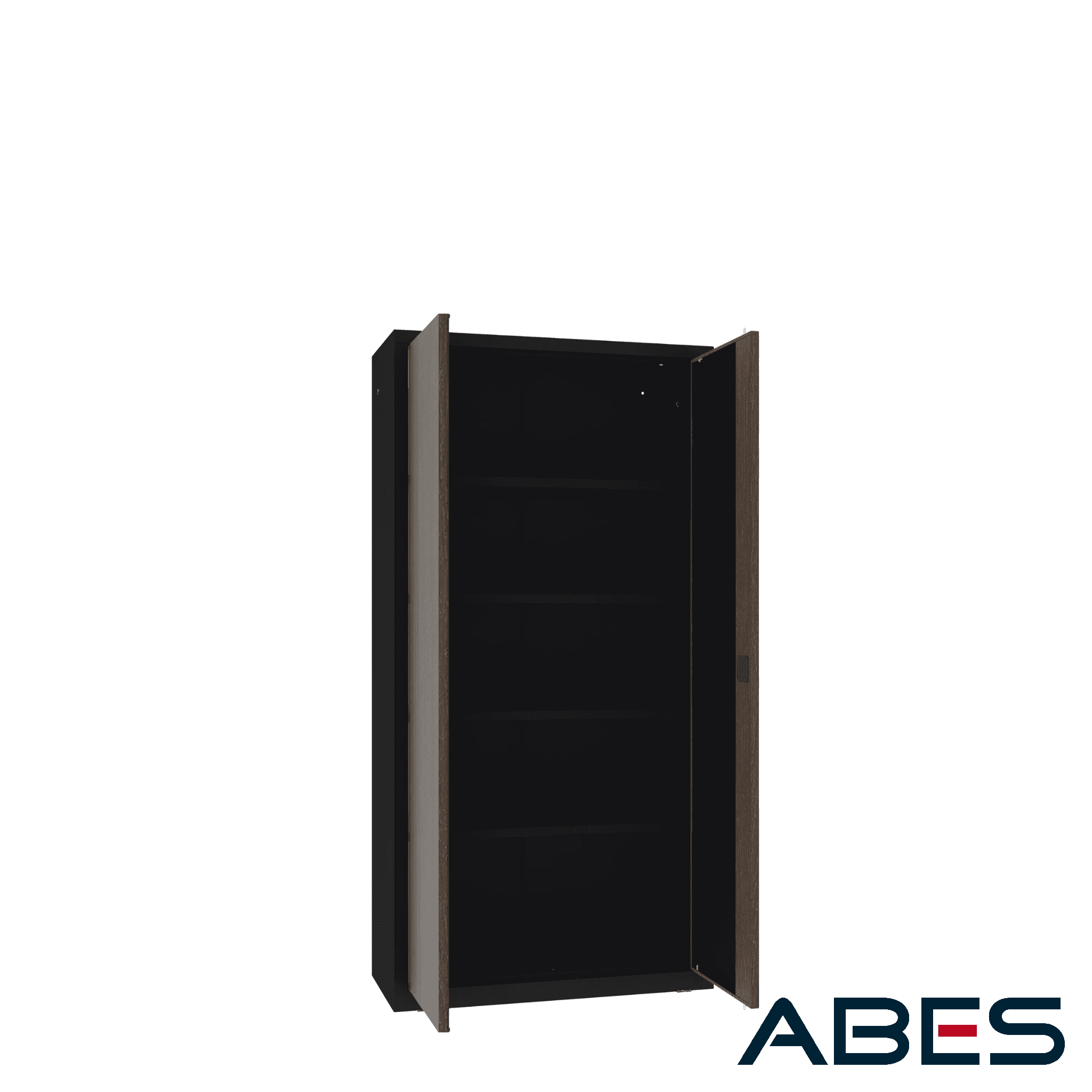 szafa sbm 203 m lx ral 9005 z drzwiami w okleinie tek malow ZAMKNIETE