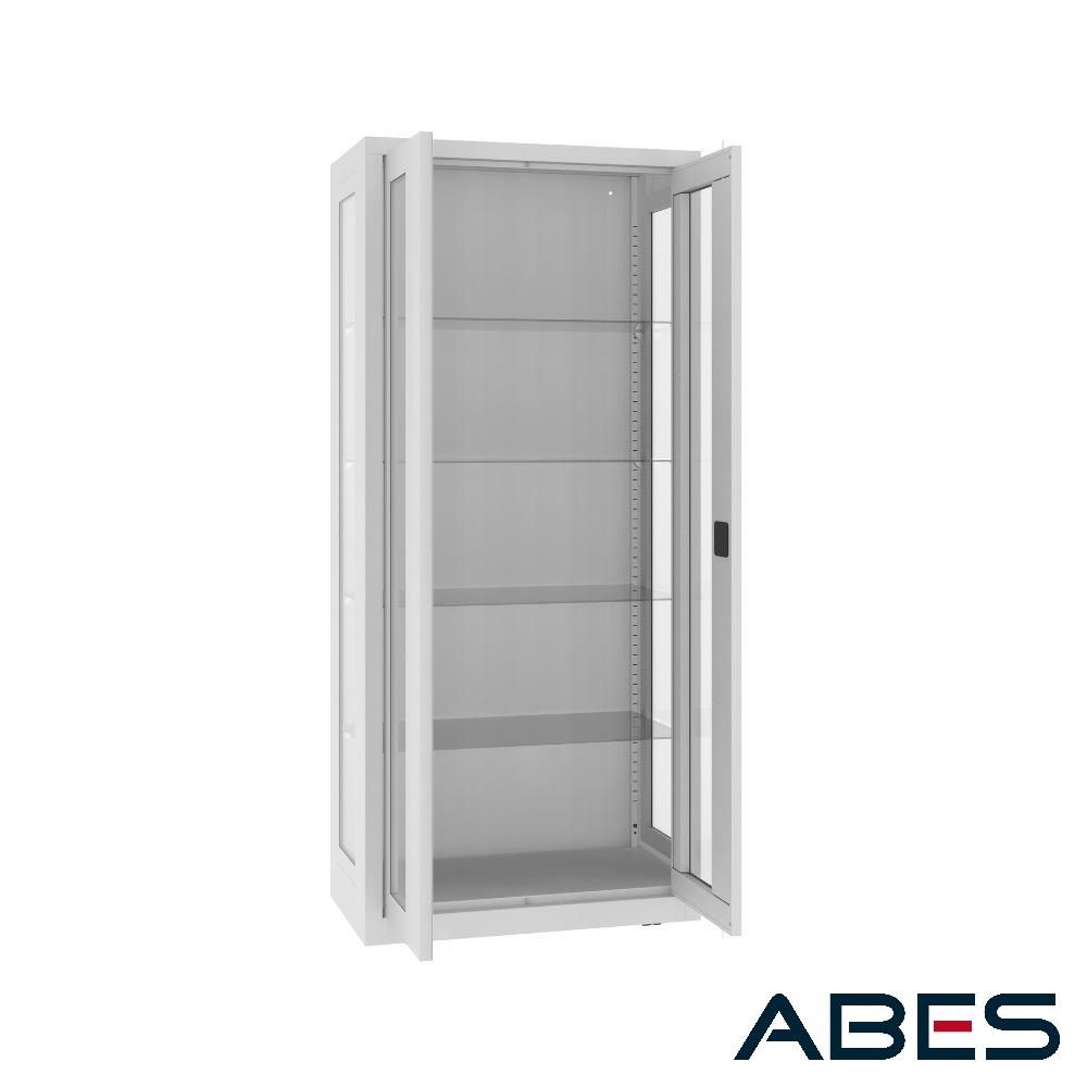 SZAFA MEDYCZNA NSML 115 Z PÓŁKAMI SZKLANYMI OTWARTA