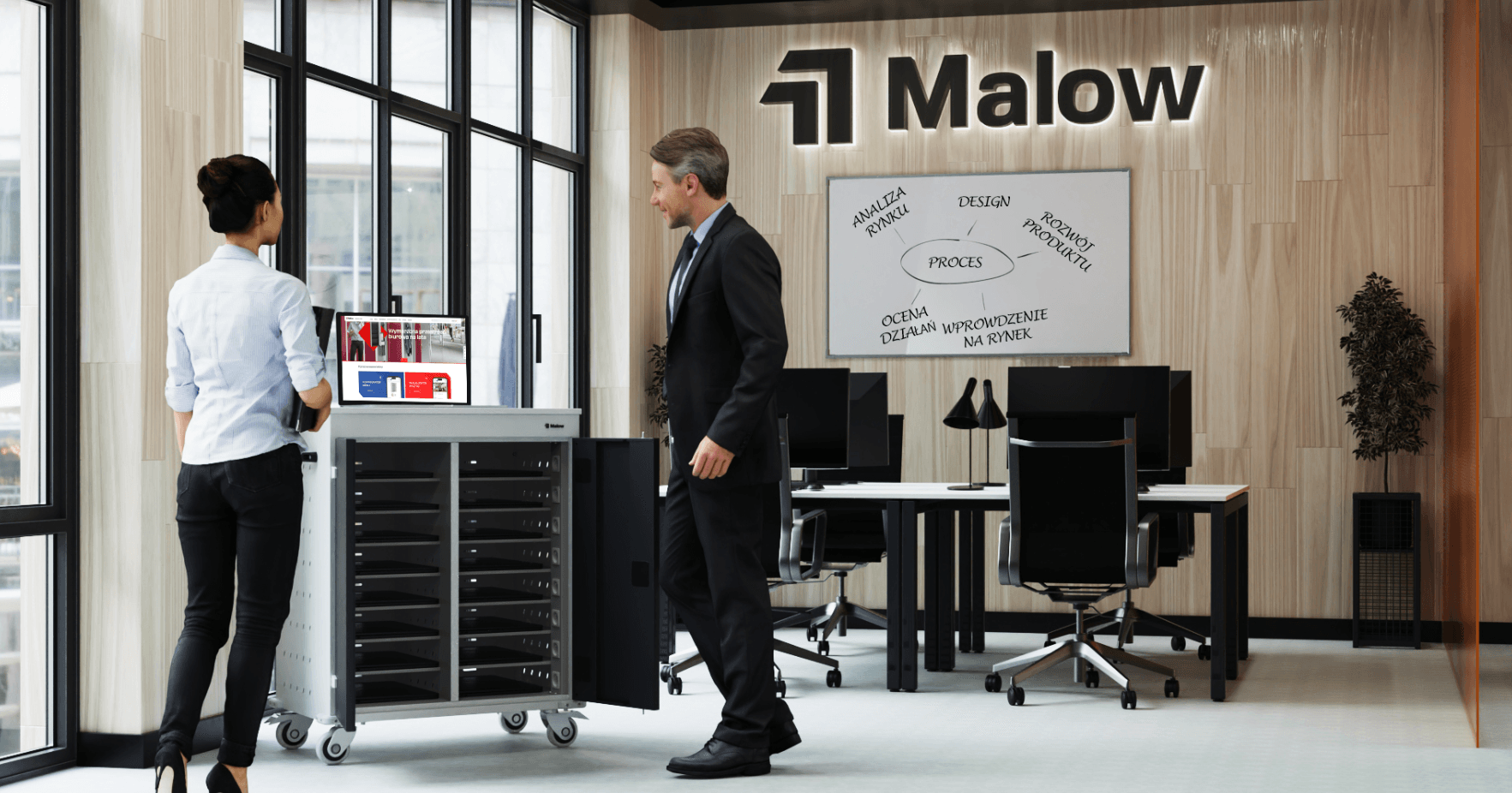 WNL 210+ – szafka na laptopy 20 stanowisk, Typ E