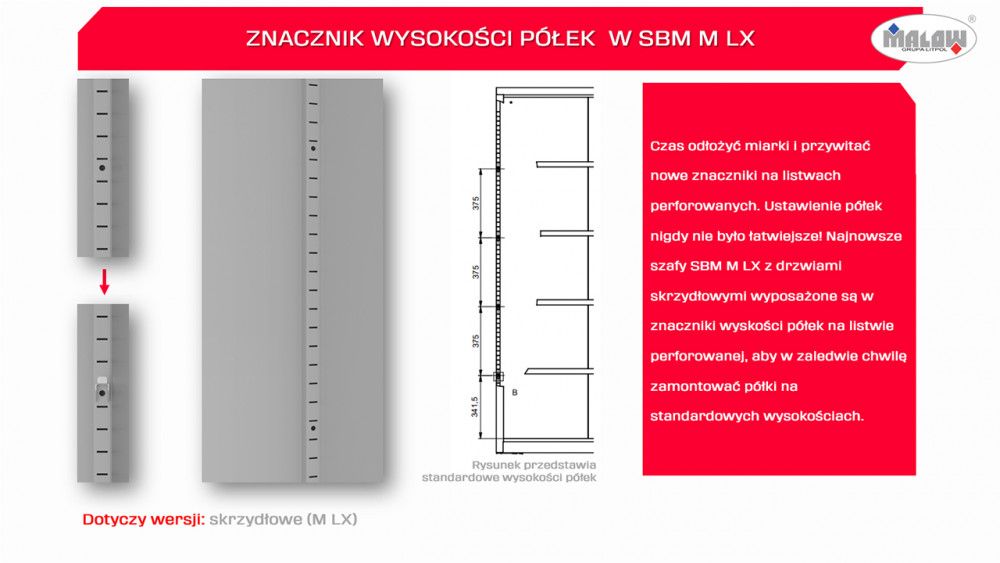 Znaczniki półek SBM szafy biurowe