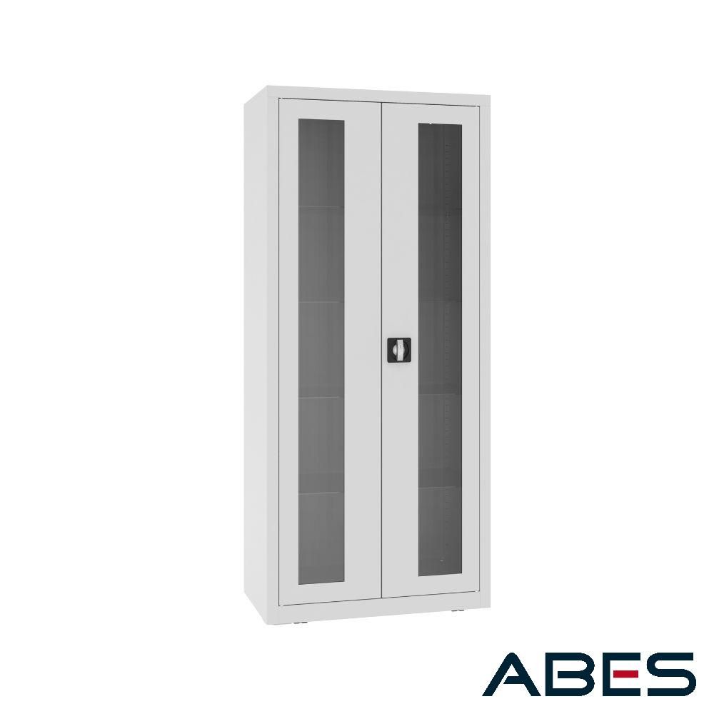 SZAFA MEDYCZNA NSML 112 Z PÓŁKAMI SZKLANYMI OTWARTE