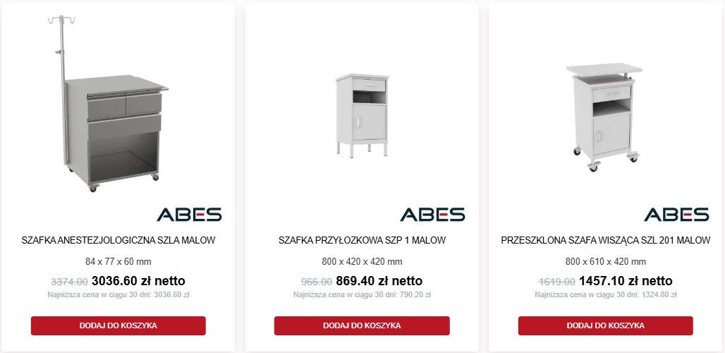 PRZYŁÓŻKOWE SZAFKI SZP MALOW