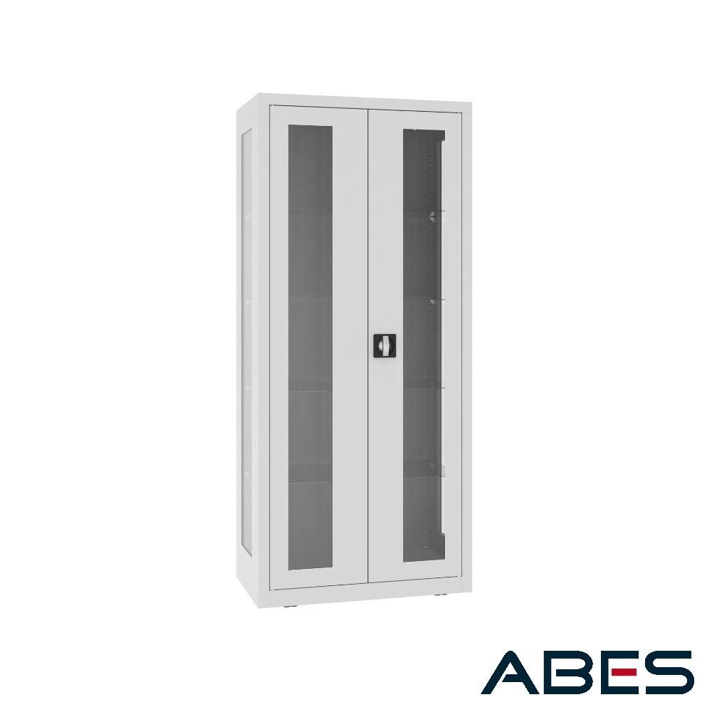 SZAFA MEDYCZNA NSML 115 Z PÓŁKAMI SZKLANYMI OTWARTA