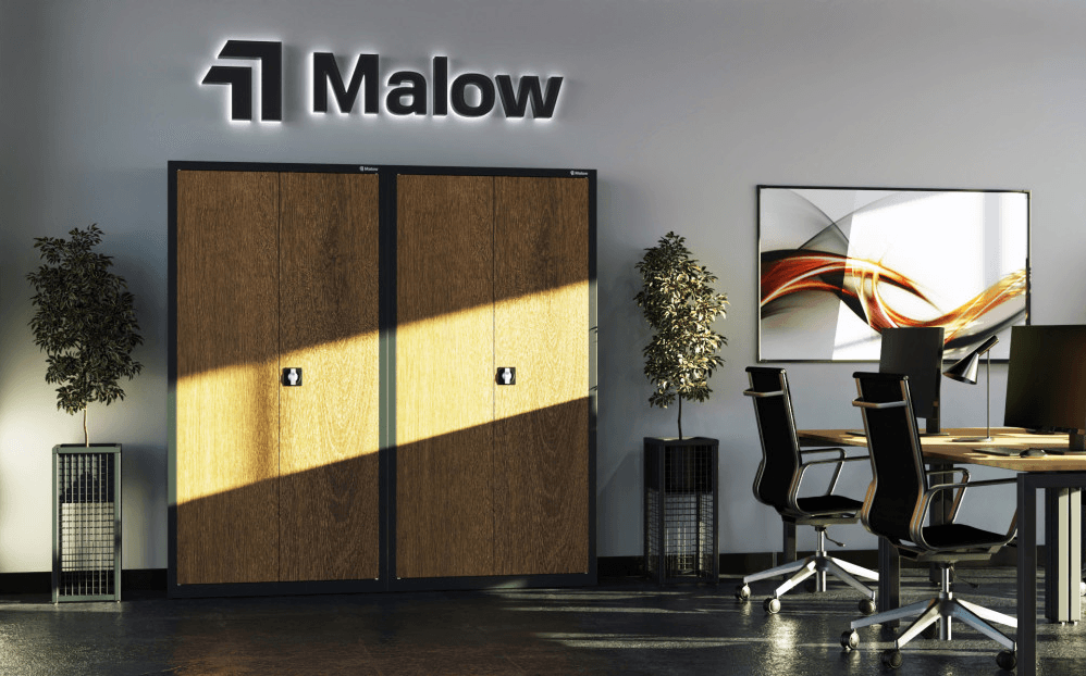 Szafa biurowa MALOW SBM M LX LAMINAT DREWNOPODBNY 