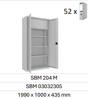 SZAFA SBM 204 M - szafa biurowa z sejfem
