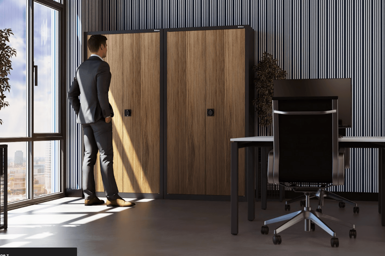 Szafa biurowa MALOW SBM M LX LAMINAT DREWNOPODBNY 